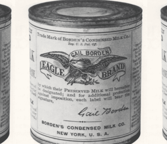 How did condensed milk appear in New York?